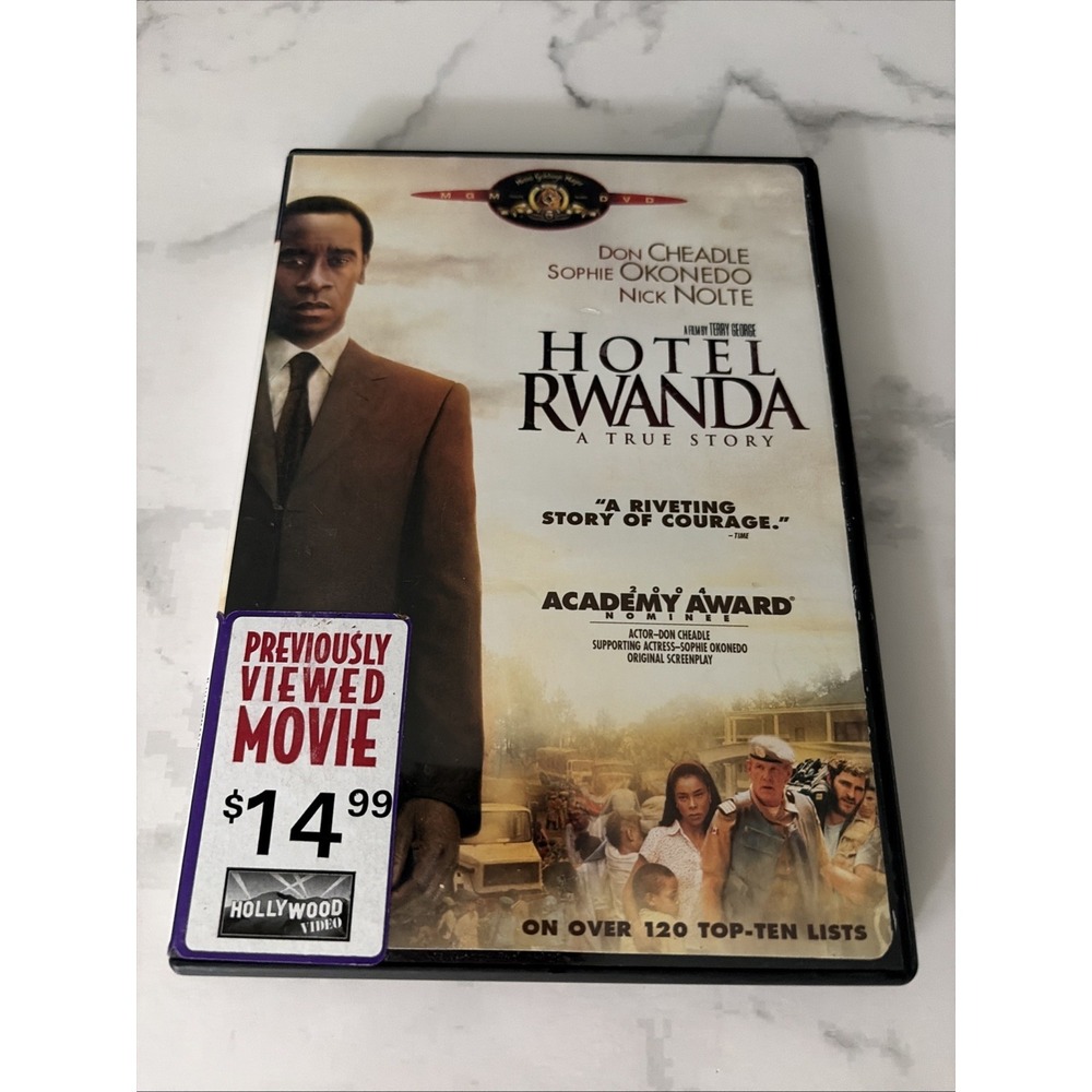 Hotel Rwanda DVD 2004 drama movie Africa civil war Don Cheadle Nick Nolte